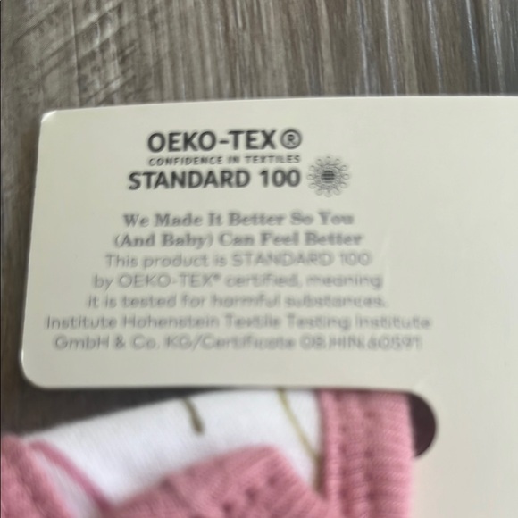 Cloud Island Pink and Cream Baby Bib Set - Picture 3 of 11